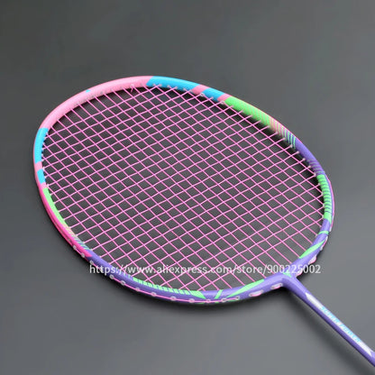 Ultralight 8U 65g Carbon Professional Badminton Racket Strings Strung Bag Multicolor Z Speed Force Raket Rqueta Padel 22-30lbs