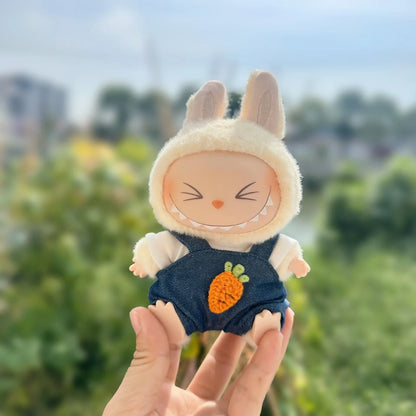 17cm Mini Plush Doll'S Clothes Outfit Accessories for Korea Kpop Exo Labubu I II Idol Dolls Sit Party Overalls Clothing Gift