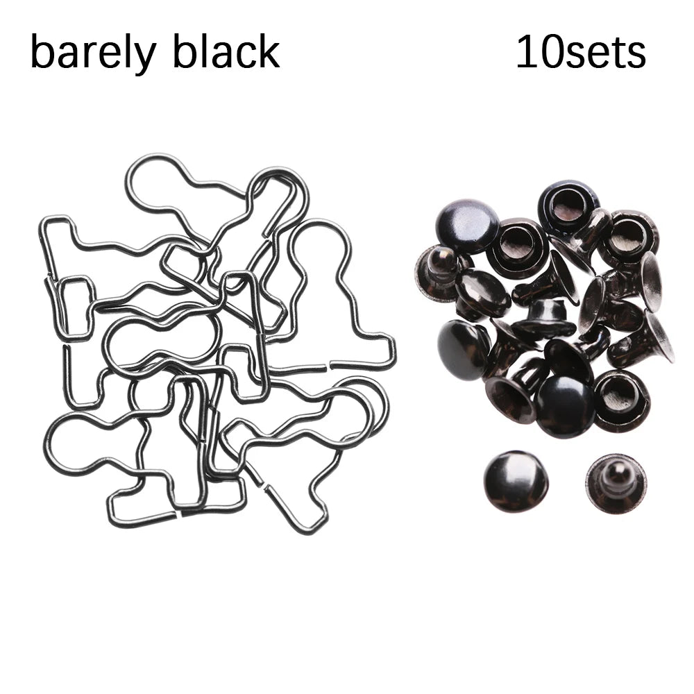 10sets Mini Doll Belt Buttons Doll Clothes DIY Metal Buckle Fit for 1/6 Dolls Girls Doll Buckles Trousers Bags Accessories