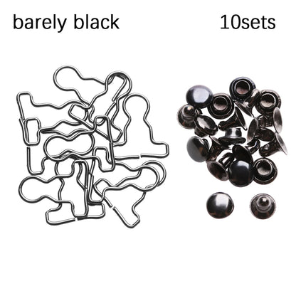 10sets Mini Doll Belt Buttons Doll Clothes DIY Metal Buckle Fit for 1/6 Dolls Girls Doll Buckles Trousers Bags Accessories