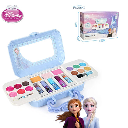 Disney New Girls Frozen 2 Princess Elsa Anna Cosmetics Beauty  Set Toy With Box Kids Princess Fashion Toys Play House Gift
