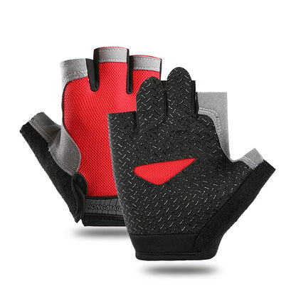 Breathable Fitness Gloves Gym Weightlifting Thin Non-Slip Half Finger Cycling Gloves Equipment Yoga Bodybuilding Training Sports
