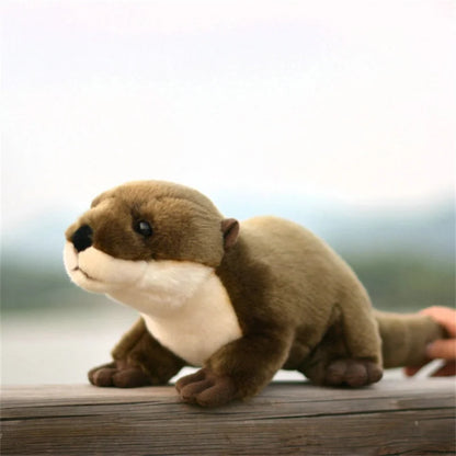 46cm Simulation Otter Plush Toy Lifelike Stuffed Animal Plush Toy Soft Doll for Children Birthday Christmas Gift