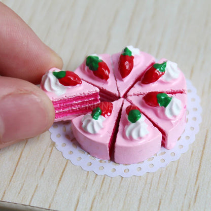 1/6 Scale Dollhouse Miniature Cake Bread DIY Dessert Mini Food for Barbies BJD Doll House Kitchen Furniture Accessories