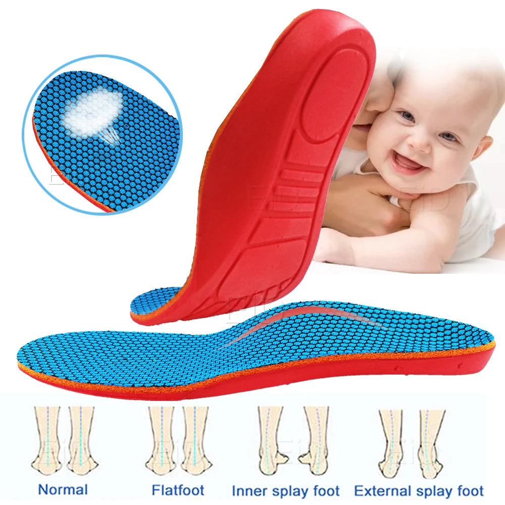 EID Kids Children Orthopedic Insoles Shoes Flat Foot Arch Support Insoles Orthotic Pads Correction Health Shoes Pad Foot Care