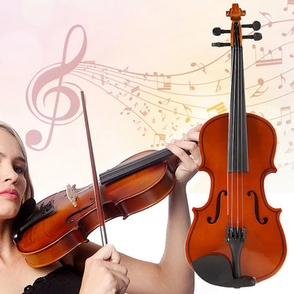 1/8 Splint Bright Acoustic Violin Fiddle With Rosin Box Case Bow Muffler Kits Beginner Matte Violin Musical Instruments