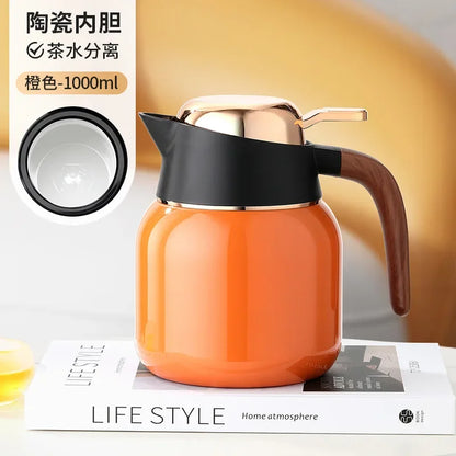 FANJANE 316 Stainless Steel Thermos Kettle for Tea Maker Big Tea Filter Larger Capacity 1600ml Vacuum Thermos Bottle Tumbler