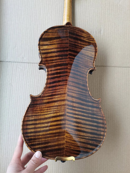 All Handmade Dark Brown Cashew Violin 4/4 Adult Student Stradivarius 1715 Professional Violino Musical Instruments With Case Bow