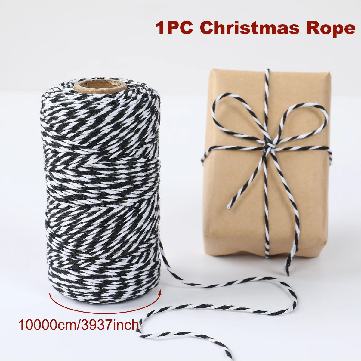 Christmas Wrapping String Rope Merry Christmas Decoration for Home 2024 Navidad Natal Noel Gift Box Packaging Rope New Year 2025
