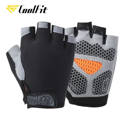 CoolFit Breathable Fitness Gloves Silicone Palm Hollow Back Gym Gloves Weightlifting Workout Dumbbell Crossfit Bodybuilding