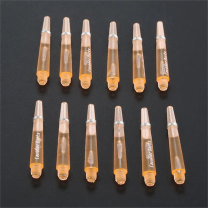 12pcs 45mm/35mm Plastic Darts Shafts 4.5mm Screw Thread Transparent Dart Stems With Stainless Steel O Ring for Steel & Soft Dart