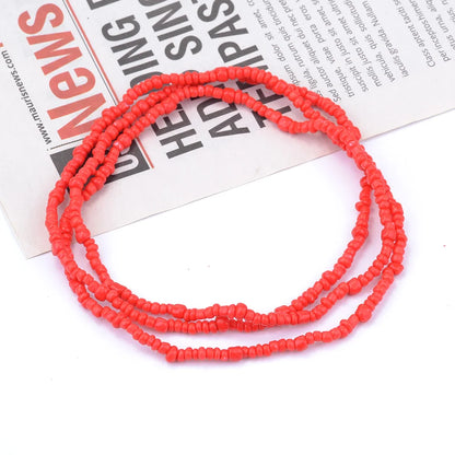 2022 Bohemia Double Layer Beads Belt Body Chain Women Summer Sexy Bikini Beach Waist Chain Charms Vintage Dress Waistband Belts