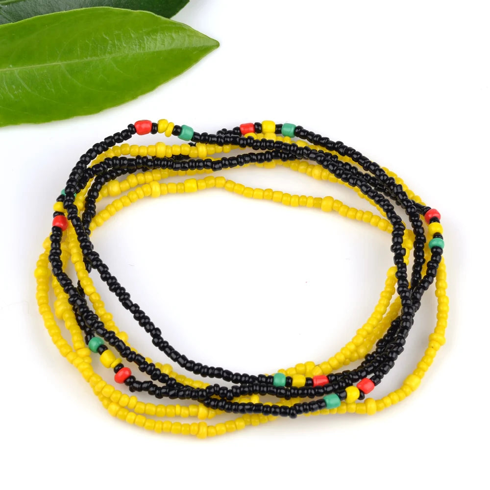 2022 Bohemia Double Layer Beads Belt Body Chain Women Summer Sexy Bikini Beach Waist Chain Charms Vintage Dress Waistband Belts
