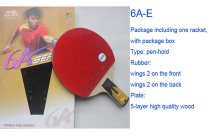 Original Double Fish 7A+C Table Tennis Rackets 8A+C 8 STARS Finished Product Table Tennis Racquet