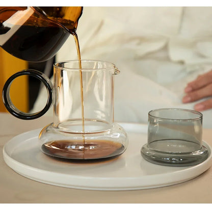 Glass Pitcher Cute Teapots Glass Set Tea Set Kettle Glass Mug Cups Teaware Heat Resistant Glasses Tea Pot Set Tea Infuser