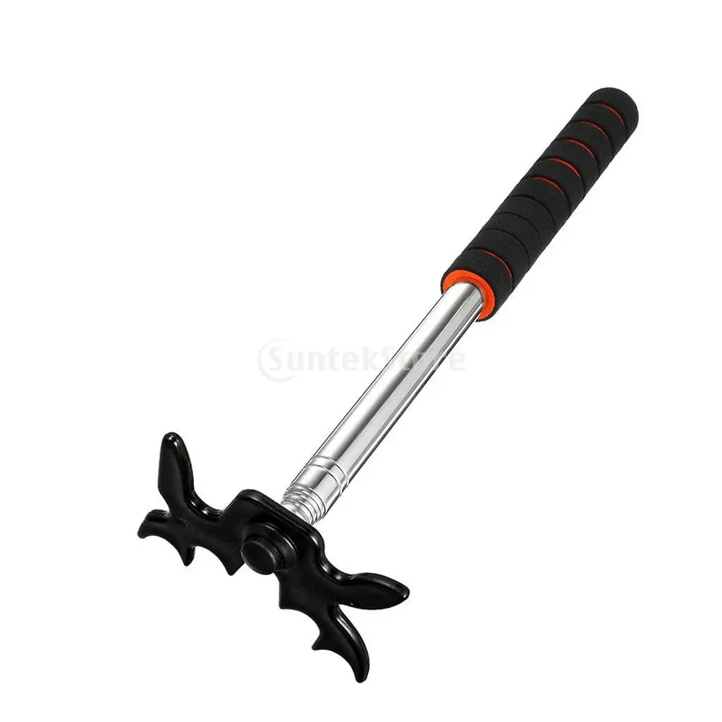 Retractable Billiards Pool Cue Stick With Removable Plastic Bridge Head Stainless Steel Portable for Indoor Competition