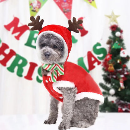 Christmas Dog Clothes Winter Warm Pet Cat Dog Jacket Coat Puppy Clothing Hoodies for Small Dogs Puppy Pug Pet Christmas Supplies
