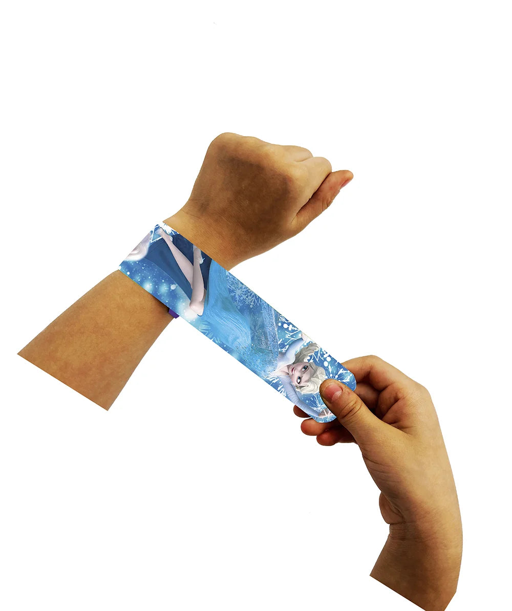 10/30 Pcs Frozen Snap Bracelets Pinata Toy Loot/Party Bag Fillers Anna Elsa Slap Bracelets for Kids Girls Birthday Party Favors