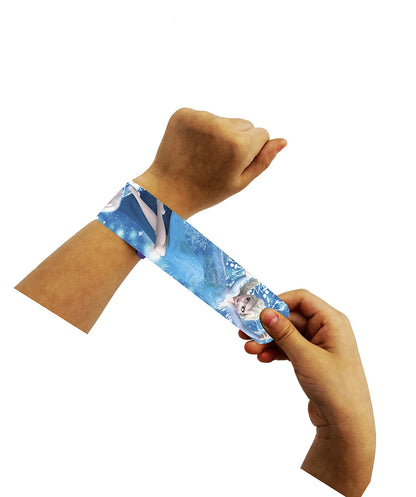 10/30 Pcs Frozen Snap Bracelets Pinata Toy Loot/Party Bag Fillers Anna Elsa Slap Bracelets for Kids Girls Birthday Party Favors