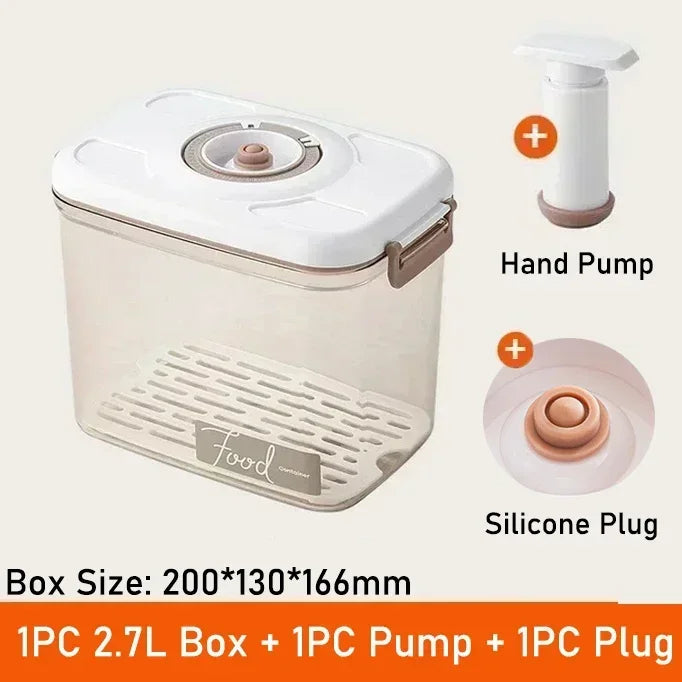 Vacuum Food Storage Box Fresh-Keeping Canister Sealed Storage Container Large Capacity Food Dispenser  Kitchen Storage Box