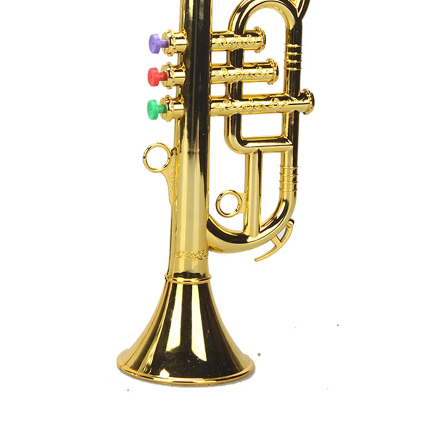 Plastic Trumpet Wind Instrument for Children With 3 Colored Keys Clarinet Mini Music Educational Toy for Early Developmental