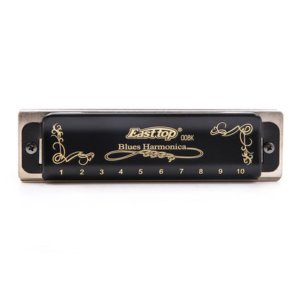 East Top Harmonica Diatonic Blues Harmonica Key of Paddy C 10 Holes 20 Tones 008K Blues Harp for Adults Professionals Students