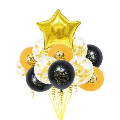 10Pcs Eid Al-Adha Balloon Ramadan Eid Mubarak Ballons Decorations Ramadan Kareem Gift Islamic Muslim Holiday Party Decor