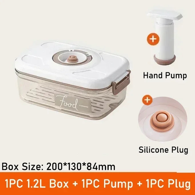 Vacuum Food Storage Box Fresh-Keeping Canister Sealed Storage Container Large Capacity Food Dispenser  Kitchen Storage Box