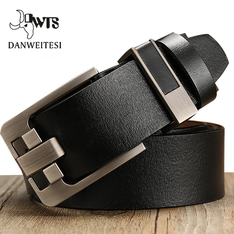 [DWTS]belt Male Leather Belt Men Male Genuine Leather Strap Luxury Pin Buckle Belts for Men Belt Cummerbunds Ceinture Homme