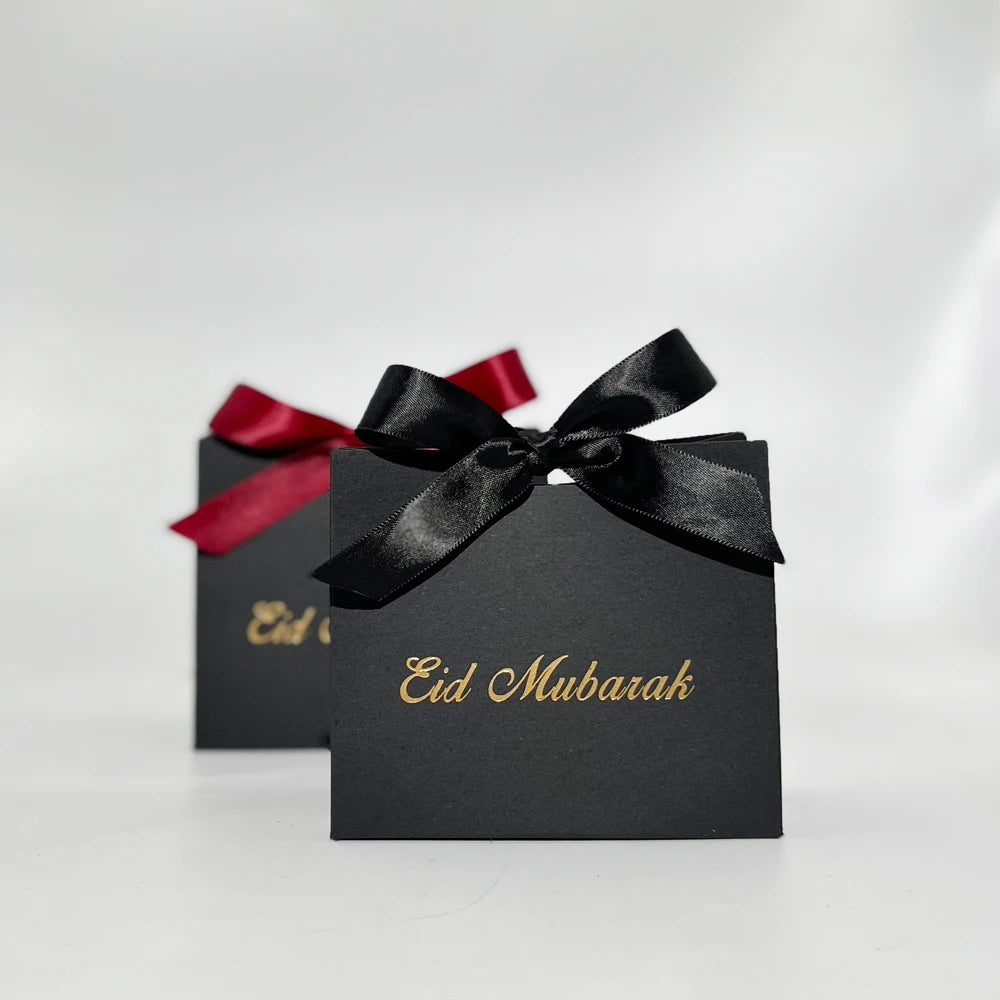 Eid Mubarak Gift Box Eid Mubarak Candy Packaging Boxes Muslim Islamic Festival Bag Family Dinner Party  Favors Decoration Suppli