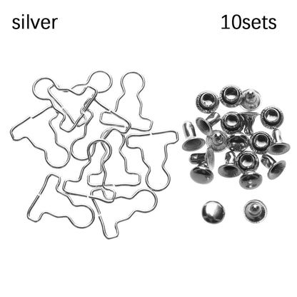 10sets Mini Doll Belt Buttons Doll Clothes DIY Metal Buckle Fit for 1/6 Dolls Girls Doll Buckles Trousers Bags Accessories