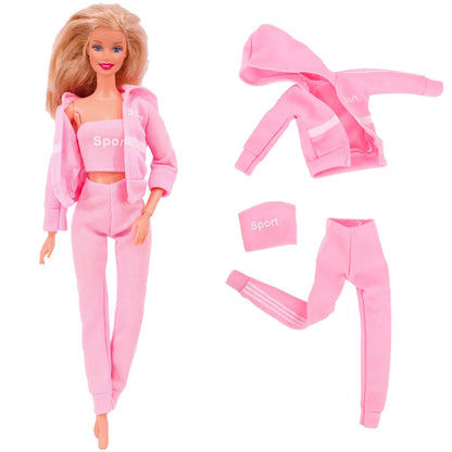 Pop Doll Clothes Sportswear Outfit Dress Fashion Coat Hoodie Top Pants Hats Clothing for Barbis&BJD Doll Accessories Girl`s Toy