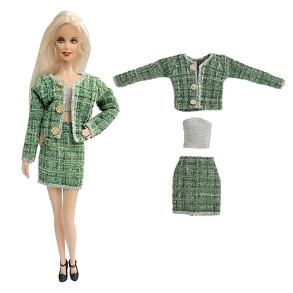 NK 1 Set 30CM Princess Clothes Outfit Dress Fashion Coat  Pants Clothes for Barbie Doll Accessories Girl Toy  JJ