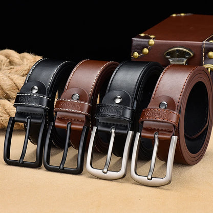 [DWTS]belt Male Leather Belt Men Male Genuine Leather Strap Luxury Pin Buckle Belts for Men Belt Cummerbunds Ceinture Homme