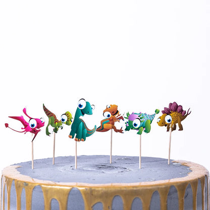 Frozen Anna Elsa Princess Theme Cupcake Picks Animal Cake Toppers Cartoon Cupcake Inserts Card Party Gift for Kid Birthday Decor
