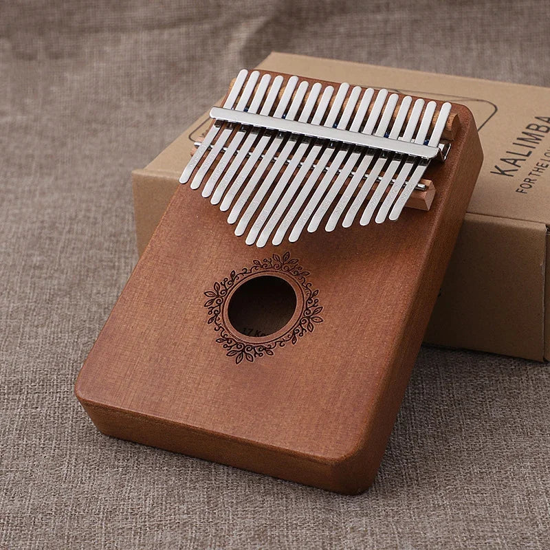 Kalimba 17 Keys Thumb Piano High Quality Wood Mahogany Mbira Body Afircan Sanza With Kalimba Bag Creative Music Box Finger Piano