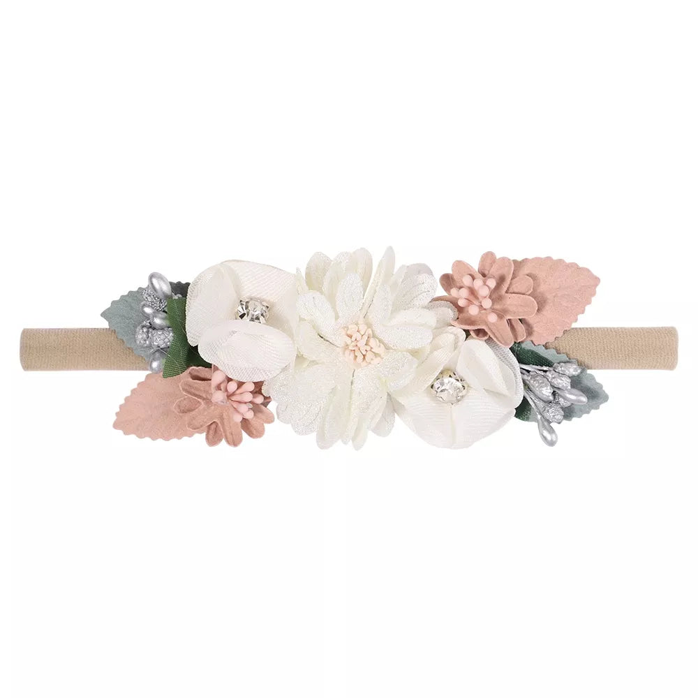 1Pcs Baby Girl Headband Cute Flower Elastic Hair Band Newborn Head Toddler Headband Headwear Kids Accessories Christmas Gifts
