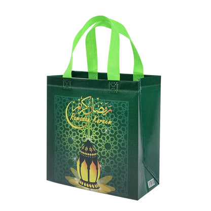 2024 Ramadan Kareem Gift Bags Nonwoven Candy Cookie Snack Packaging Bag Box Eid Mubarak Muslim Islamic Festival Party Supplies
