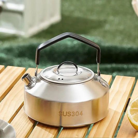 1l/1.5l Camping Water Kettle Outdoor Coffee Kettle Tableware Picnic Set Supplies Durable Camping Tea Kettle Tourism Cookware