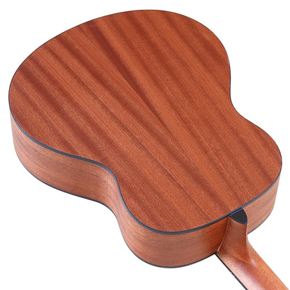 Travel Guitar 36 Inch Acoustic Guitar 6 String Mini Guitars Brown and Natural Color Folk Guitar Full Sapele