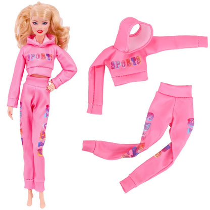 Pop Doll Clothes Sportswear Outfit Dress Fashion Coat Hoodie Top Pants Hats Clothing for Barbis&BJD Doll Accessories Girl`s Toy
