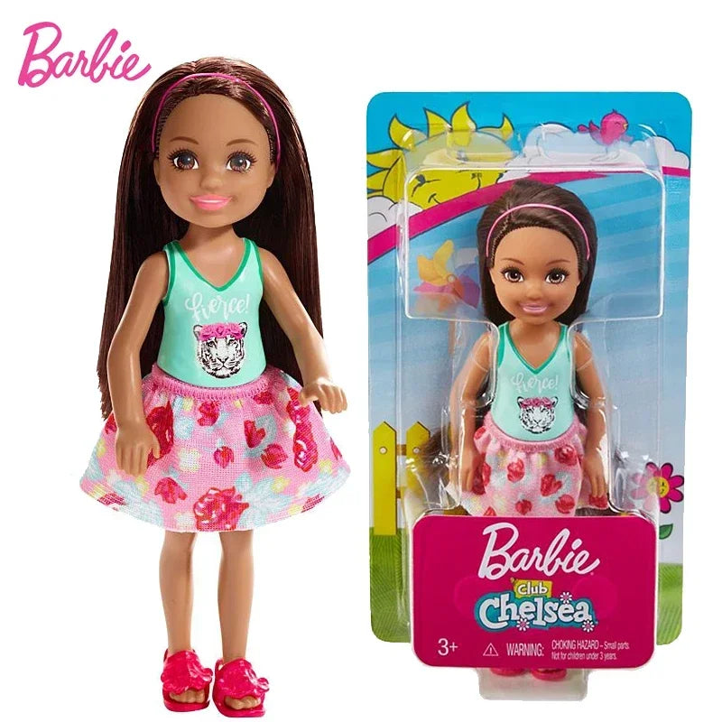 Original Barbie Mini Chelsea 10cm Dolls for Girls Genuine Top Brand Mattel Toys for Kids Children Baby Christmas Birthday Gifts