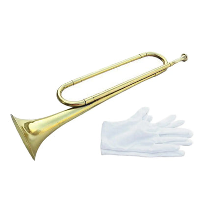 BB Bugle 47cm Trumpet Yellow Brass for Orchestra Musical Gifts Professional Kids Children