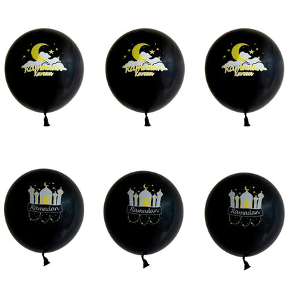 10pcs Eid Mubarak Metal Latex Balloon Ramadan Kareem Decoration Air Globos Ramadan Mubarak Muslim Islamic Festival Party Decor