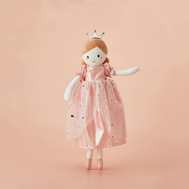 35/38cm Pink Dress Girl Soft Plush Toy Crown Princess Stuffed Girl Doll Nortic Style Home Decor Doll Kids Birthday Gift Juguetes