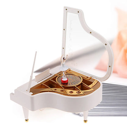 New Romantic Classic Piano Model Music Box Dancing Ballerina Hand Crank Musical Boxes Birthday Wedding Love Gift Home Decoration