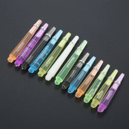 12pcs 45mm/35mm Plastic Darts Shafts 4.5mm Screw Thread Transparent Dart Stems With Stainless Steel O Ring for Steel & Soft Dart