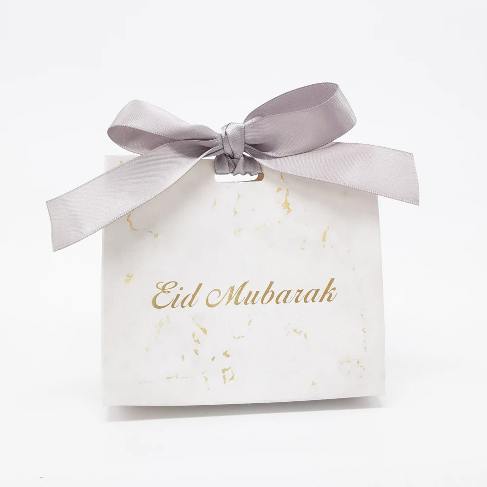 Eid Mubarak Gift Box Bag  Candy Cookie Box Eid Mubarak Decoration Set 2023 Muslim Lslamic Party Favor Supplies