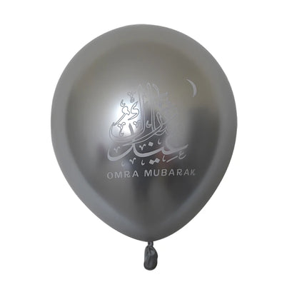 10pcs Eid Mubarak Metal Latex Balloon Ramadan Kareem Decoration Air Globos Ramadan Mubarak Muslim Islamic Festival Party Decor
