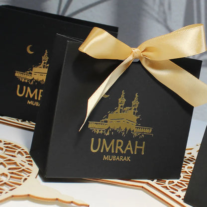 Elegant Umrah Mubarak Candy Chocolates Gift Boxes for Muslim Celebrations – Perfect for Islamic Ramadan, Kareem Iftar Parties